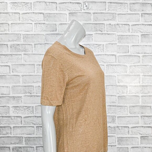 Jenni Kayne Women's Hemp Blend Tee t-shirt in heather camel brown sz M - Picture 8 of 9